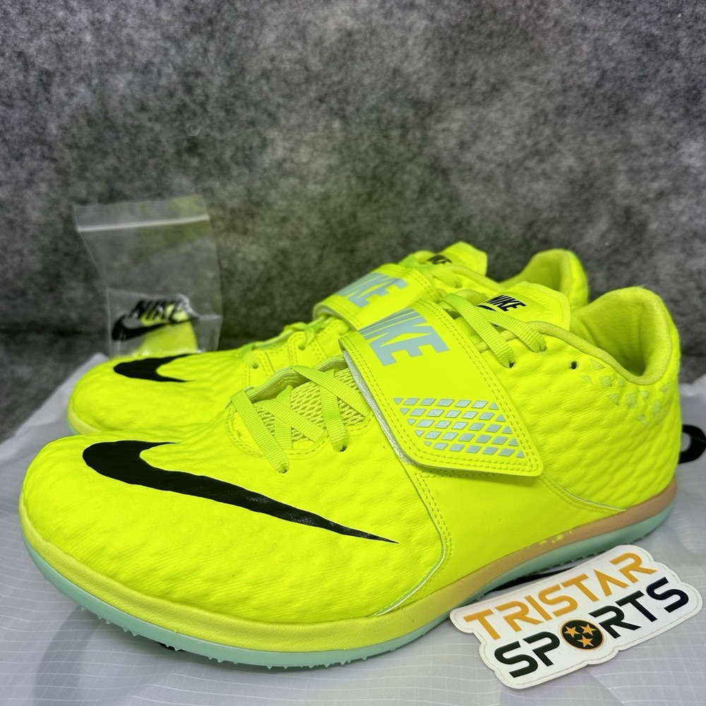 Nike High Jump Elite 2 Track Spikes Mens Size 9 Womens Sz 10.5 Volt DR9925-700